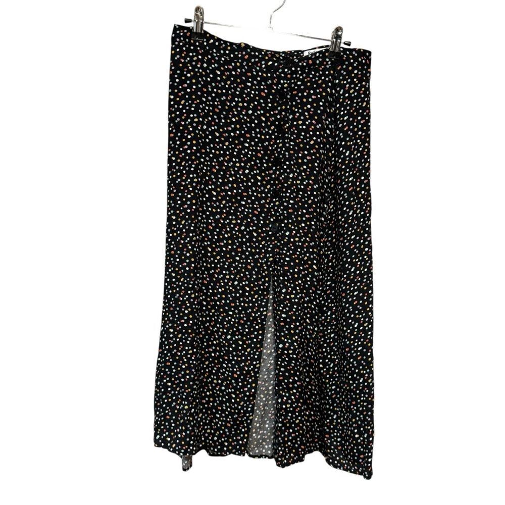 Reformation Jaime Side Slit Confetti Polka Dot Midi Skirt - Picture 3 of 7